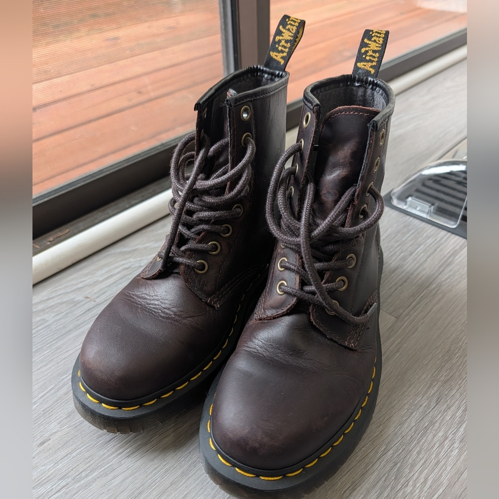 Dr.Marten Dark Brown Leather Boots, UK Size 5, US Women Size 7